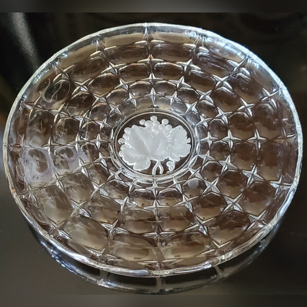 Vntg "Constellation Grape Clear" 13" Platter by Indiana Glass - Picture 9 of 9